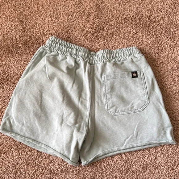 YoungLa Bodybuilding Slim Fit Gym Athletic Terry Sweat Shorts Teal - Picture 5 of 12